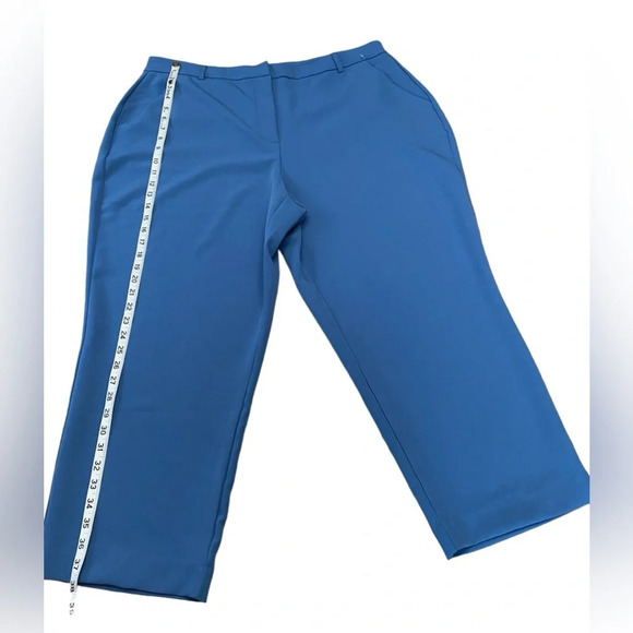 NWOT Lily Morgan, Chic Plus-Size  Blue Trousers, 1X - Picture 7 of 9